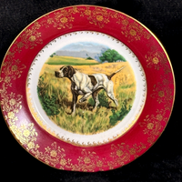 Thumbnail for Odette Degrain Delorge Limoges France Hunting Dog Plates Set of 3 8