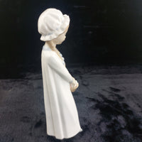 Thumbnail for Nao Lladro by Girl Figurine Handmade Basket Flowers Glazed 10in bookcase decor6