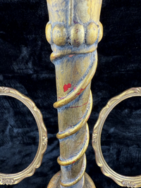 Thumbnail for Vintage VictorianStyle Carved Wood Table Lamp and Frames Set12