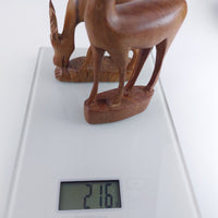Thumbnail for Vintage Hand-Carved Wooden African Antelope & Gazelle Ornaments -Set of 2 Animal11