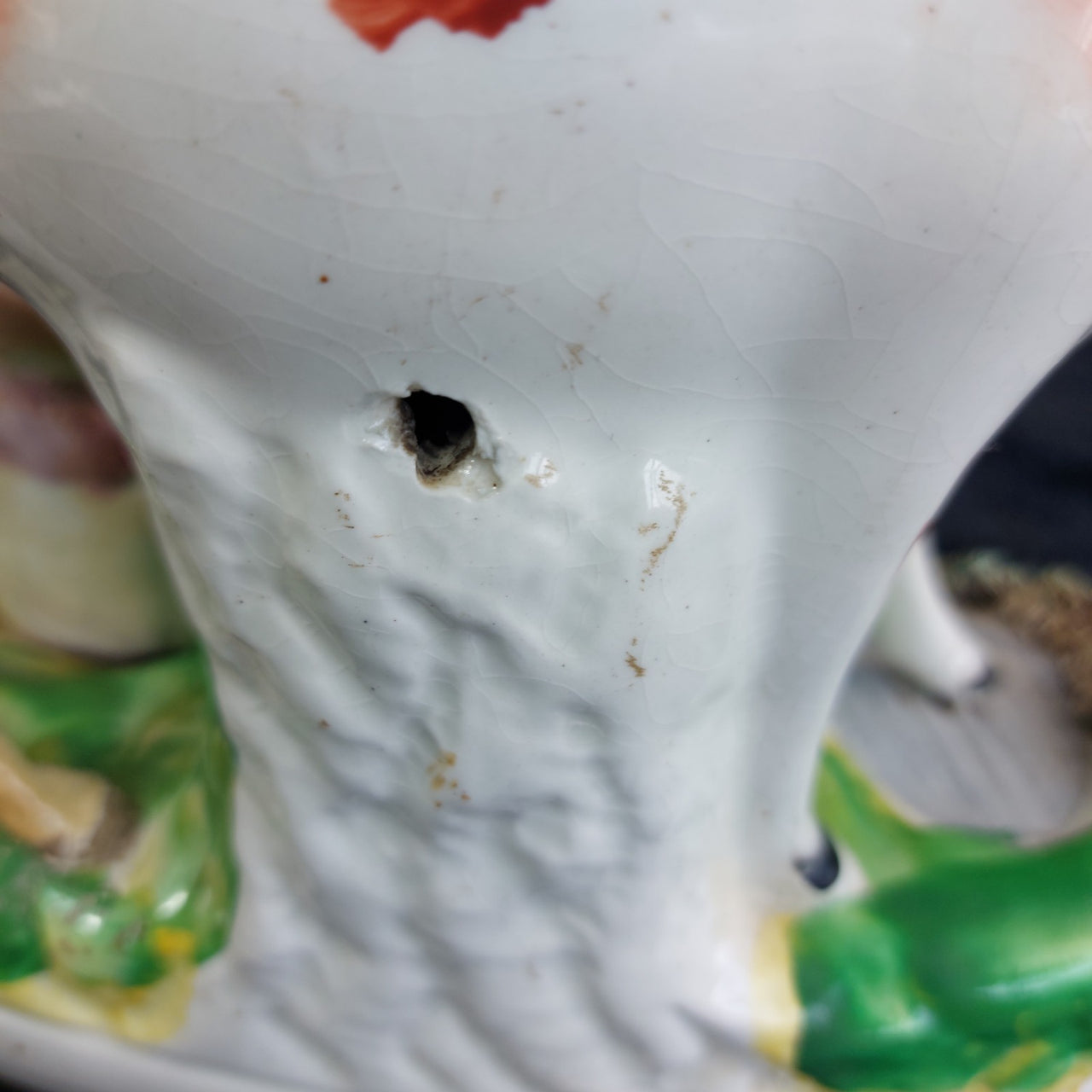 1800s Antique Staffordshire Cow Creamer Figurine 6.5" Milking fireplace decor11