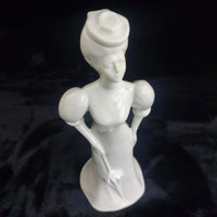 Thumbnail for Art Deco Style White Porcelain Lady with Umbrella Figurine 11