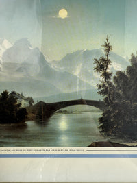 Thumbnail for A Pair of Vintage Landscape Prints Coastal & Swiss Alps Marshlands blue green5