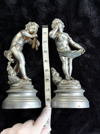 Thumbnail for Antique French Cherub / Putti Metal Figurines 
