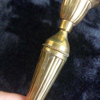 Thumbnail for Brass Made in India Pair Ribbed Candle Holders Vintage Solid Brass Candlest 7.5
