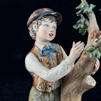 Thumbnail for Capodimonte Volta Boy with Tree Figurine Hand Painted Italian Porcelain See Pics7