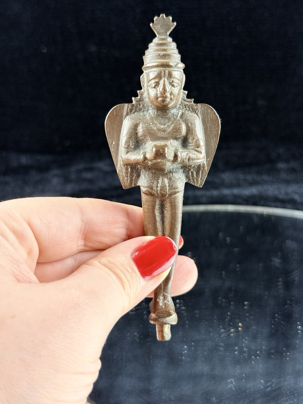 Antique Indian Bronze 2-Faced Deity Figurine Tribal Ritual Statue 5.5” Rare10