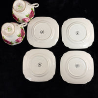 Thumbnail for Royal Albert Old English Pink Rose Tea Set of 2 & 2 side plates Rose Gold 6 pc.5