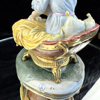 Thumbnail for Capodimonte Italian Figurine Porcelain Hand Painted Mother and Child Signed 