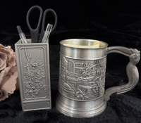 Thumbnail for Royal Selangor Pewter Vase / Pencil Holder with orig Box Pen Pencil Caddy PEWTER3