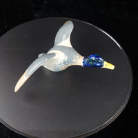 Thumbnail for Rare Studio Pottery Duck Figurine Glazed Mallard Style Repaired Wing decor10