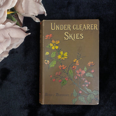 Marchant Under Clearer Skies Book Good Floral Cover Girl's Fiction Antique Rare 0