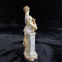 Thumbnail for CHRISTIAN NONNE VOLKSTEDT Figurine Woman With Lyre Victorian Antique Porcelain2