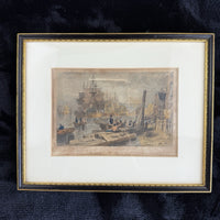 Thumbnail for Antique c.1830 Hand-Coloured Engraving Print Bristol Harbour Lambert & Collard20