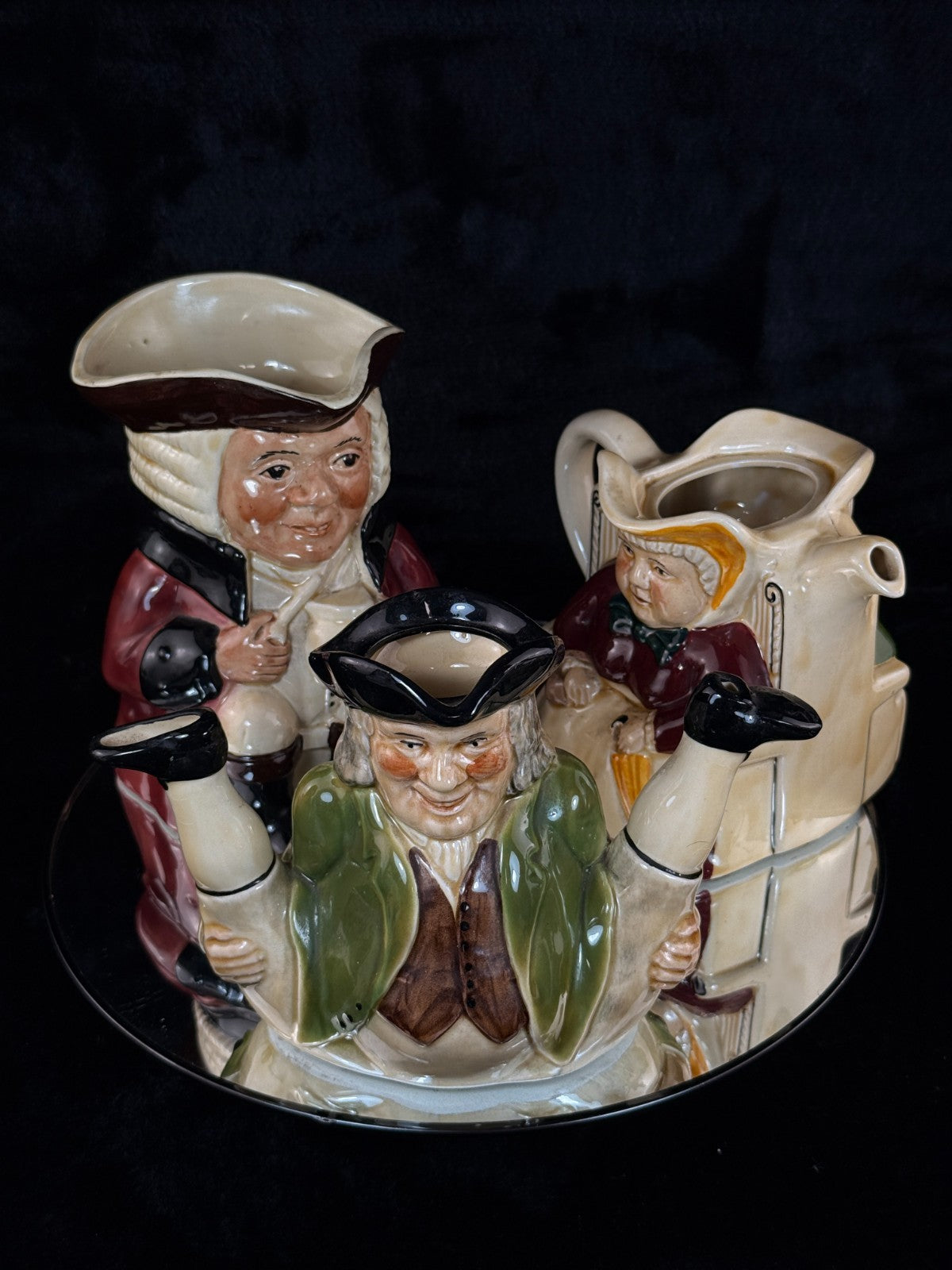 Set of 3 Tony Wood Staffordshire Character Teapots Aaron William & Lady Jug15