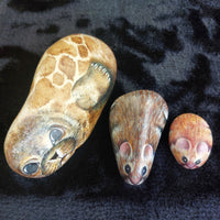 Thumbnail for Rare M. Leadbetter 1978-80 Painted Stone Animals Seal, Wood Mouse, Harvest Mouse7