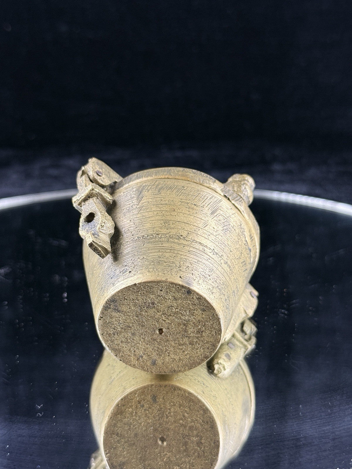 Antique Indian Brass Travel Nesting Cups with Lidded Case â 5 Pc Set 646g Scal14