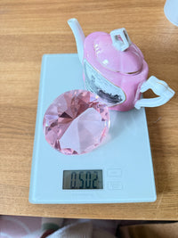 Thumbnail for Clear & Pink Collectibles Lot - Miniature Souvenir Teapot & Crystal Diamond Rare10