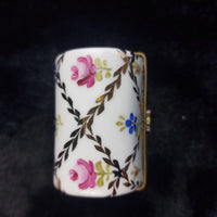 Thumbnail for Limoge Style Acceptable Porcelain Trinket Box Floral Hinged Rectangle jewellery4