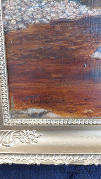 Thumbnail for Andrew Welch oil RCA painting gold Framed Welsh Landscape 29