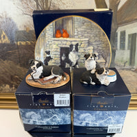 Thumbnail for Border Arts Fine Collie Collection Jock's Pride Plate & Two Figurines,box Resin.13