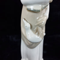 Thumbnail for Porcelanas Penatal Figurine Woman with Goose from Segovia, Spain bookcase figure2