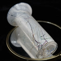 Thumbnail for Snogebæk Bornholm Glashtte Art Glass Vase Denmark White Swirl 6.5” Signed Brand8