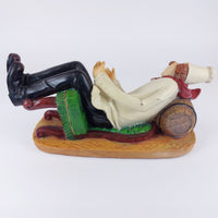 Thumbnail for Vintage French Bottle Chef Holder Ceramic Hand Painted -872 grams Acceptable.9