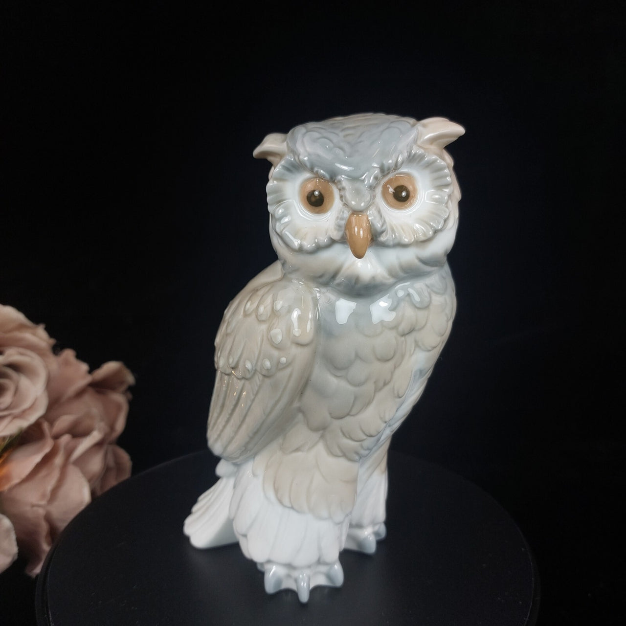 Nao Lladro Porcelain Owl Figurine 7" Handcrafted 1979 bookcase decor vtg0