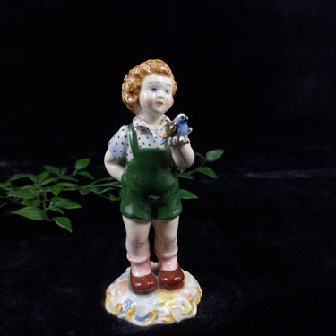 Vintage Italian Porcelain Figurine – Mid-Century Boy with (Damaged Beak)   Bird1