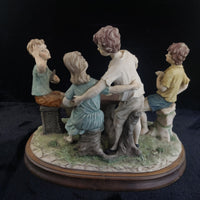 Thumbnail for Very Large figurine Capodimonte 'The Card Players' Friends group pics see decor4