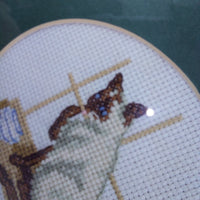 Thumbnail for Handstitched Siamese Cat Cross Stitch Picture -Beautifully Framed Needlework Art4