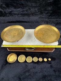 Thumbnail for Rare Antique Victorian Apothecary Balance Scale with Marble Base & Brass Weight15