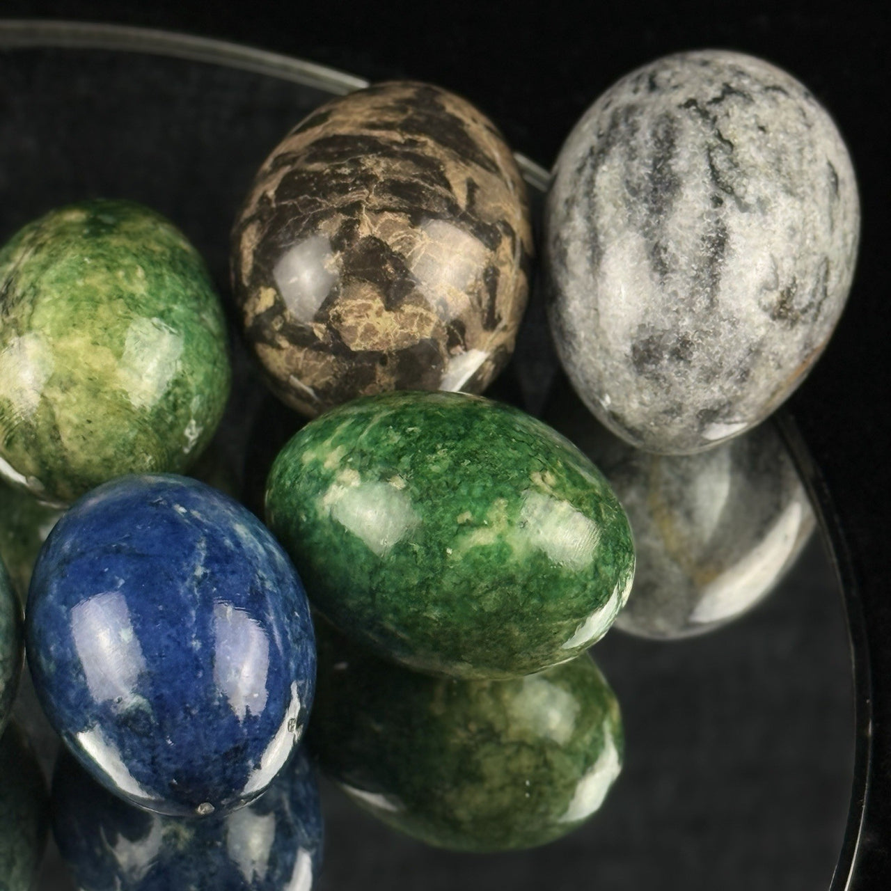 Marble Stone Eggs Set of 10 Polished Natural Onyx Alabaster Easter Decor4