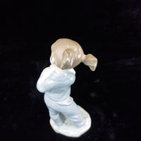 Thumbnail for Retired Charming NAO by Lladró Figurine Girl with Elephant bookcase (1980) figur10