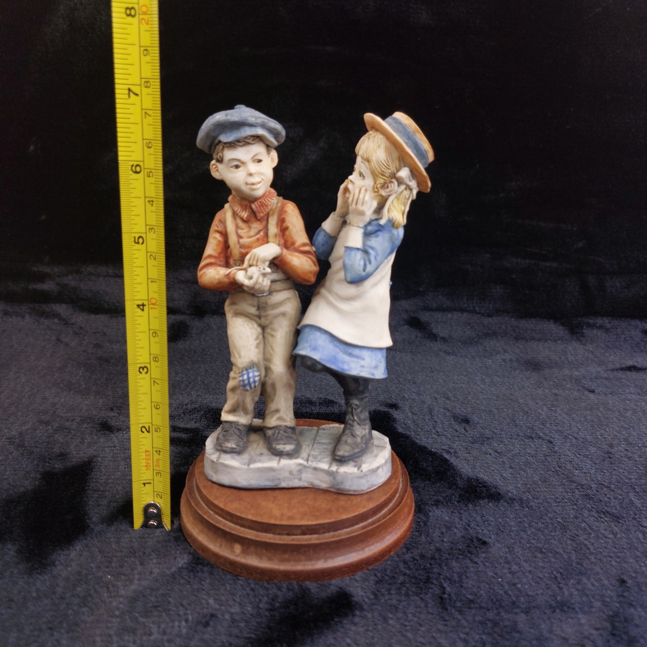 Peter Miles Handmade Figurine  7" Good Kids Playing  Sculpture Northumberland UK11