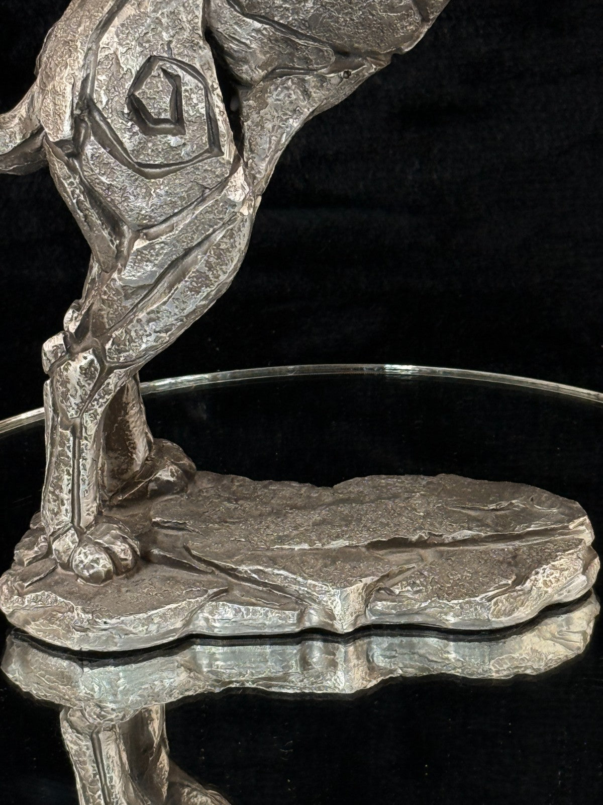 Edge Sculpture Metallic Boxing Hare Statue by Andrew Hull Metal Finish 13" large6