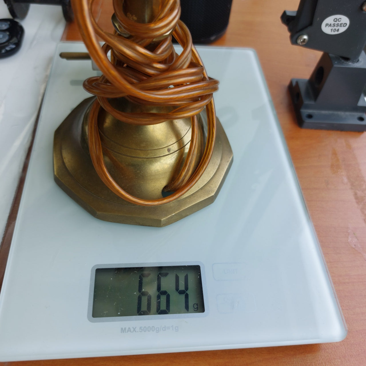 Vintage Brass Lamp Table Good Patina EU Plug Classic Electric Light 15" Tall16