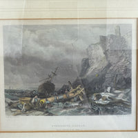Thumbnail for Antique Hand-Colored Lithographs Dunstanborough Castle & Tynemouth Pair Prints15