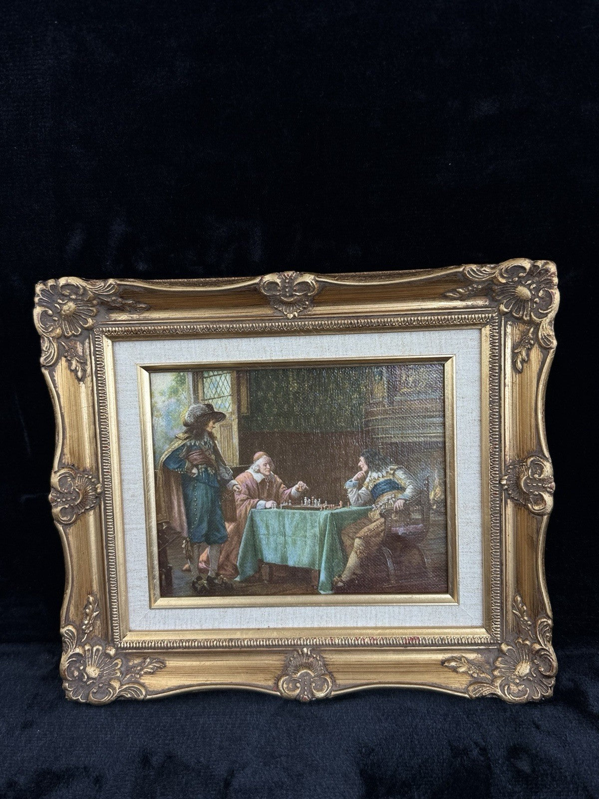 Old Masters Style Print The Cardinals Move by F. M. Bennett Gold Framed Art13