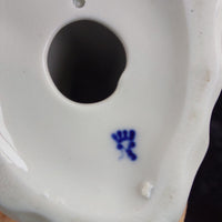 Thumbnail for Vintage white Porcelain beautiful Girl FigurineElegant White Dress Blue Mark  9