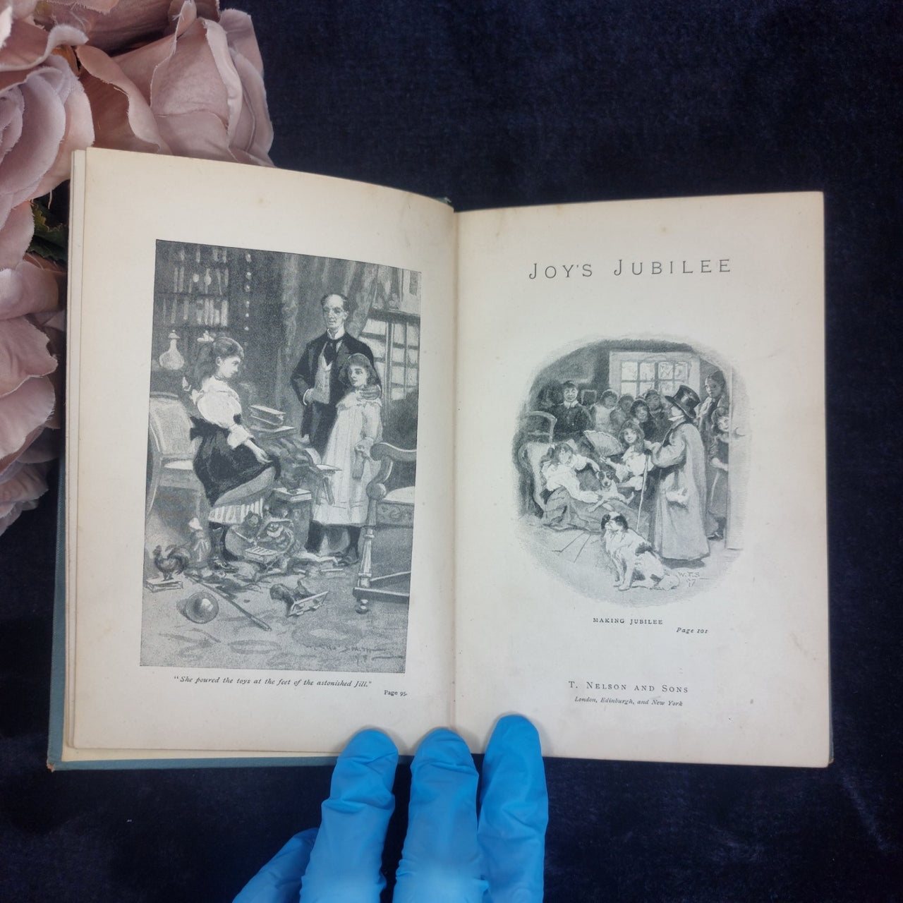 T. Nelson Joy's Jubilee  1898  Book Acceptable Worn Victorian Cover Floral Art5