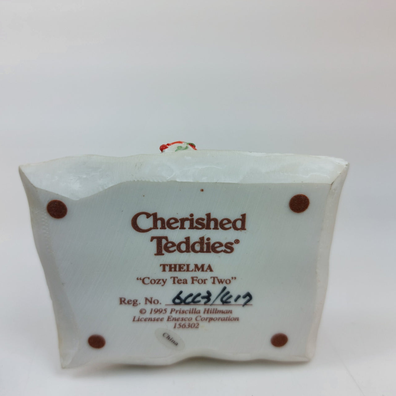 1995 Cherished Teddies Boxed Gift Violet Bloom Blessings 156280 Bear Flowers8