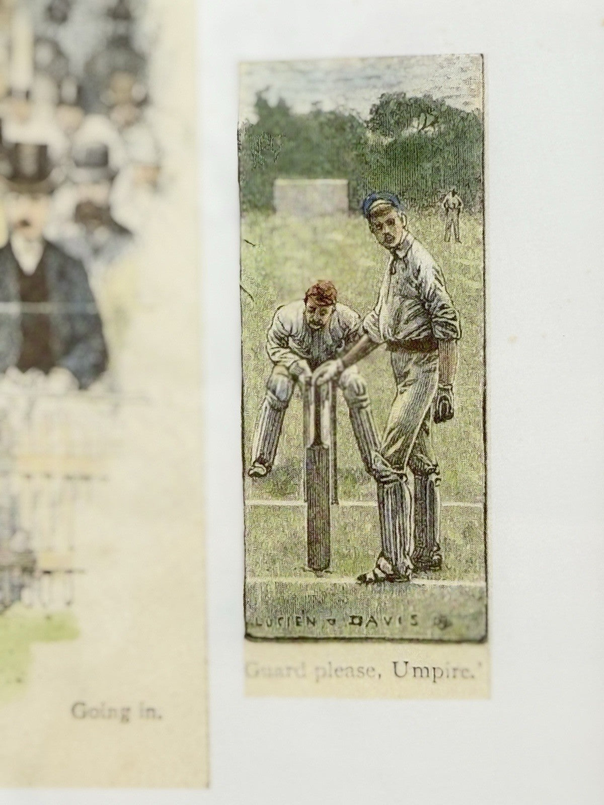 Lucien Davis The Critics Cricket Print Framed 19thC Humour & Technique Scenes5