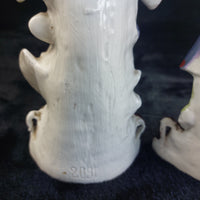 Thumbnail for Antique Porcelain Boy & Girl Figurines Pair Poultry Chicken Farmyard 10.5