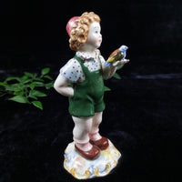 Thumbnail for Vintage Italian Porcelain Figurine Mid Century Bird Boy Damaged Beak Ornament6