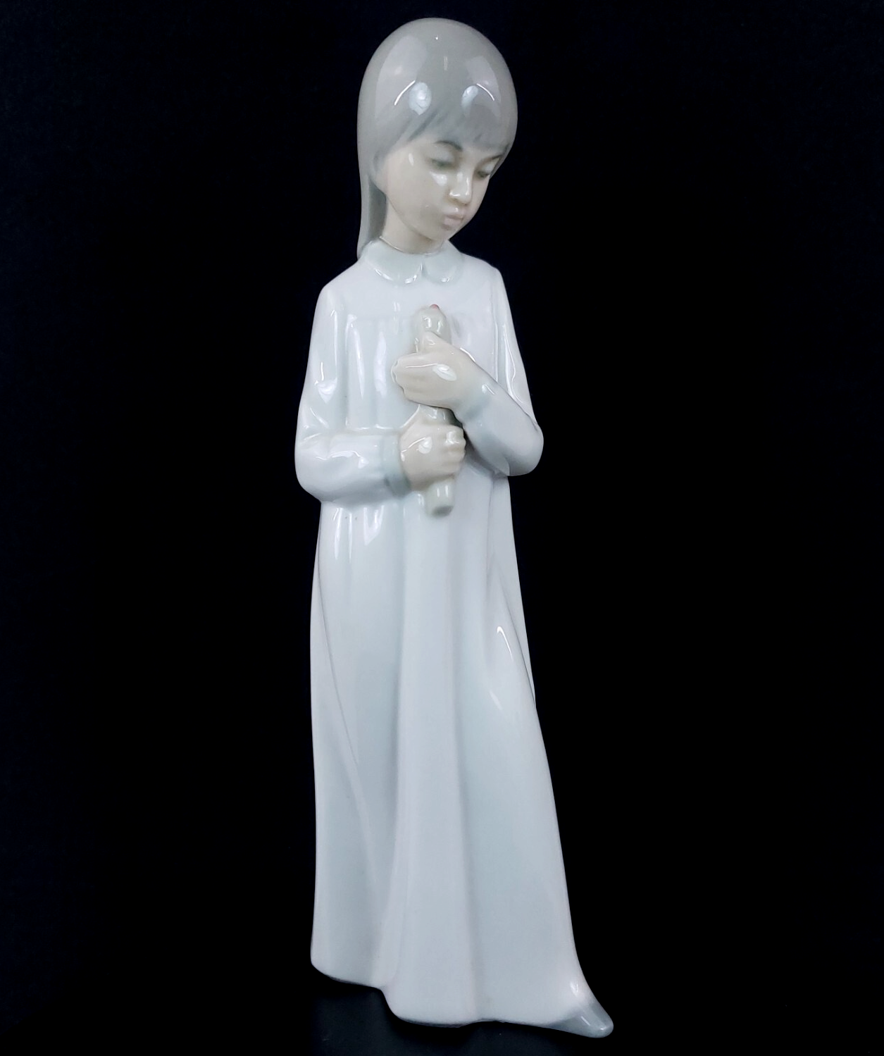 Zaphir Young Holding Girl Candle white Figurine Porcelain Collectable vintage0