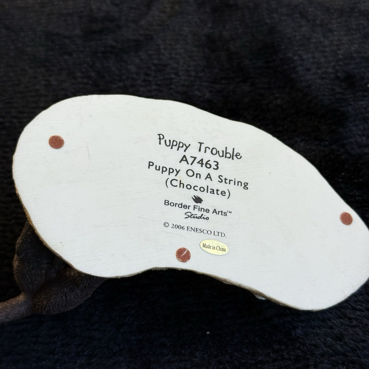 Border Arts Fine Studio "Puppy Trouble" Figurine Puppy On A String (Chocolate)7