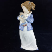 Thumbnail for TENGRA Porcelain Figurine Girl with Doll bookcase (1970s) figure ornoment decor4