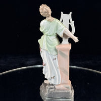 Thumbnail for Antique German Porcelain Lady Lyre Figurine Musician Victorian Style Decor12